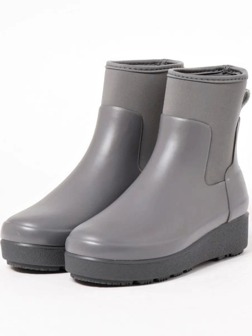 NEW Hunter Hunter Refined Creeper Wellies Rain Boots Gray size 8